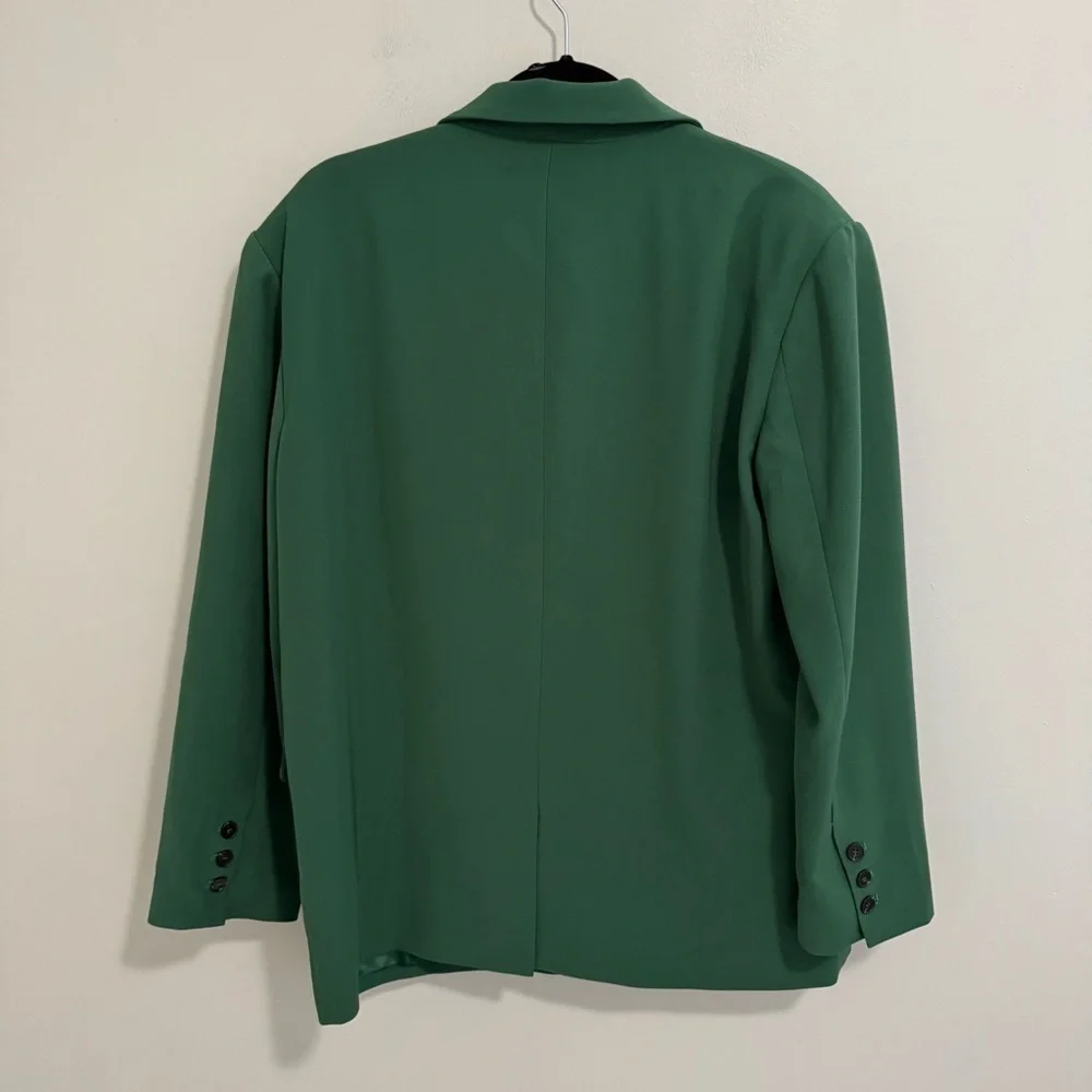 Crescent Oversized Green Blazer